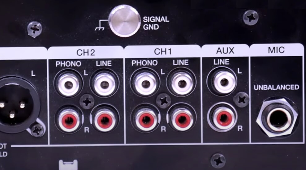 phono and line input receiver or amplifier