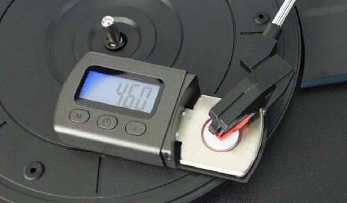 an image of showing tracking force of victrola journey record player