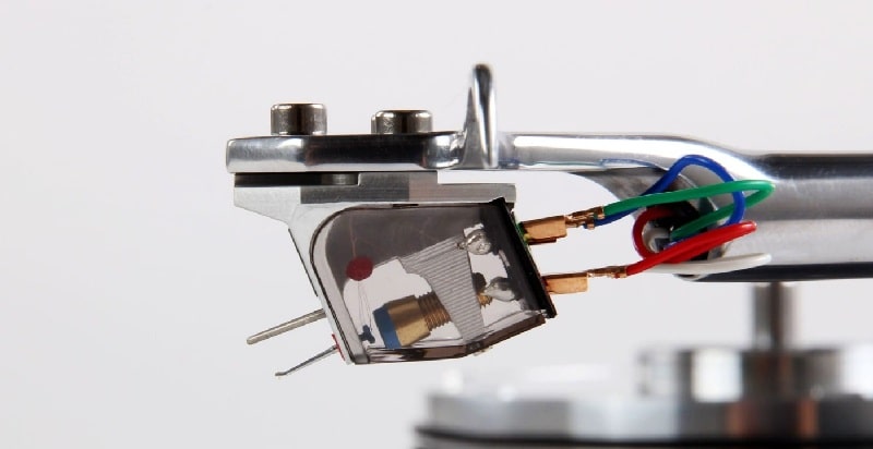 An image showing a close view of rega moving coil cartridge