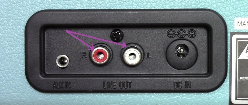 an image showing line out terminals