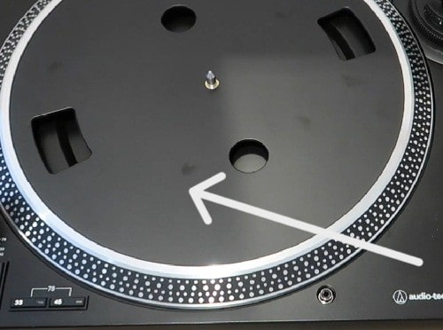an image showing platter of turntable
